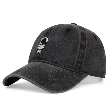 Новая модная милая шляпа для папы-астронавта, стираемая мужская бейсболка из денима в стиле ретро, женская шляпа с козырьком, хип-хоп шляпа