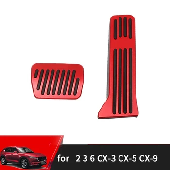 Крышки Педалей Акселератора Из Алюминиевого сплава Без Сверления, Накладки на Педали тормоза 2 шт (Красные) для Mazda 2 3 6 CX-3 CX-5 CX-9