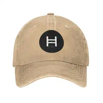 Hedera Hashgraph (HBAR) Джинсовая кепка с логотипом высшего качества, Бейсболка, Вязаная шапка