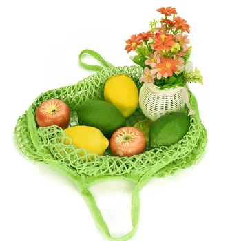 Сетчатые сумки-тоутеры с выдалбливающимися шнурками для покупок, сумки-черепахи для бакалеи, сетчатая сумка через плечо с короткой ручкой, фрукты, овощи многоразового использования