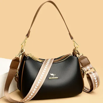 Роскошная дизайнерская брендовая сумка-мессенджер, женская высококачественная кожаная сумка, модная сумка через плечо, новая женская сумка-тоут
