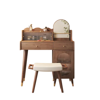 Выдвижной комод Xk Для спальни, современный простой стол для небольшой квартиры, стол для макияжа, Встроенный шкаф для хранения