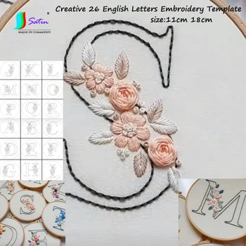 Креативный шаблон вышивки из 26 английских букв, сшитый вручную одеждой, Чайной подушкой, Инструментом для вышивания подушек, Шаблоном Sashiko